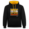 Keene Angst Ick Tu Sie Nüscht - Kontrast Hoodie - Schwarz/Gold