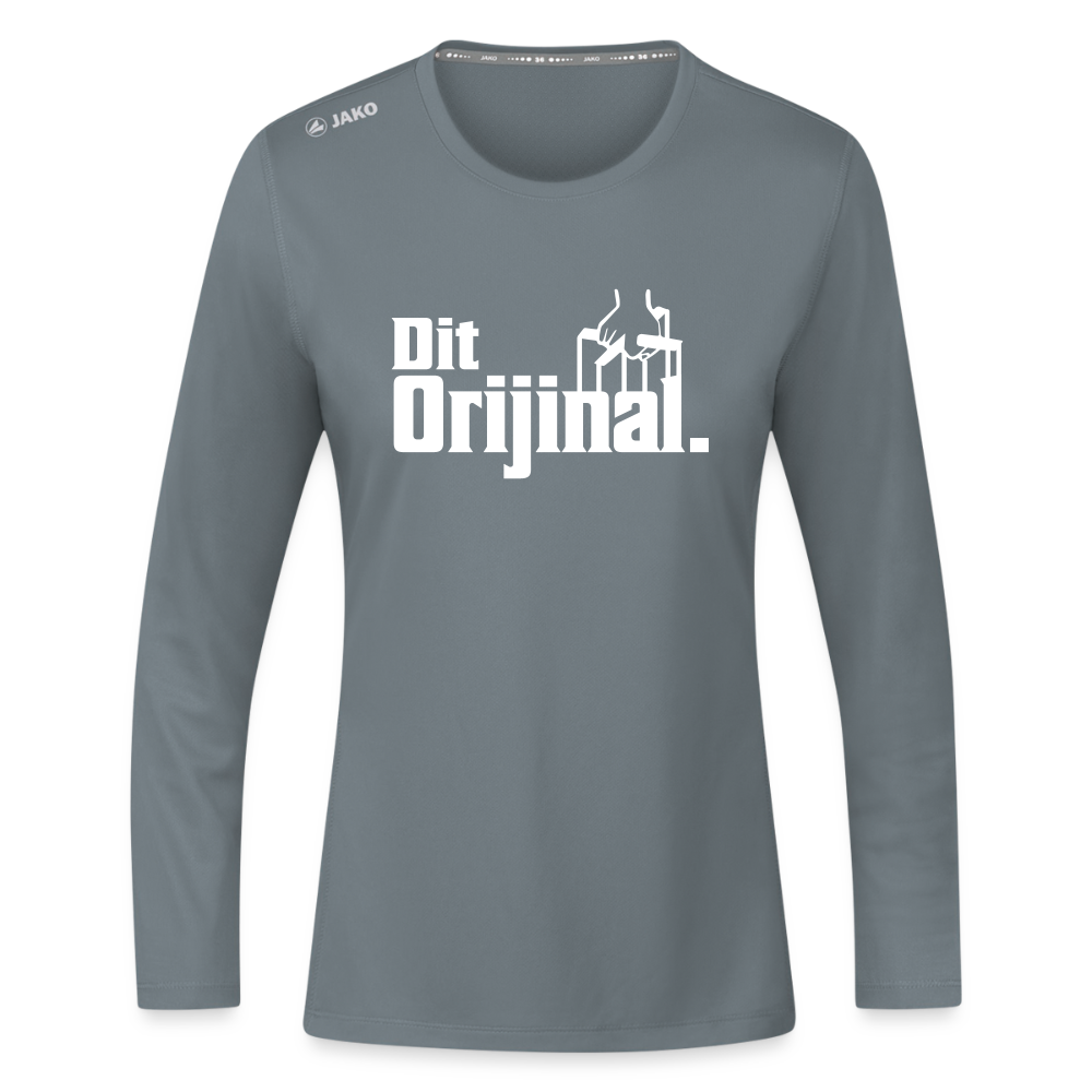 Dit Orijinal - Frauen Sport Langarmshirt - Grau