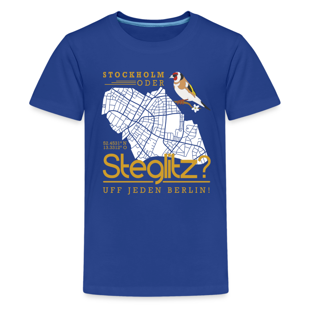 Stockholm oder Steglitz - Teenager Premium T-Shirt - Königsblau