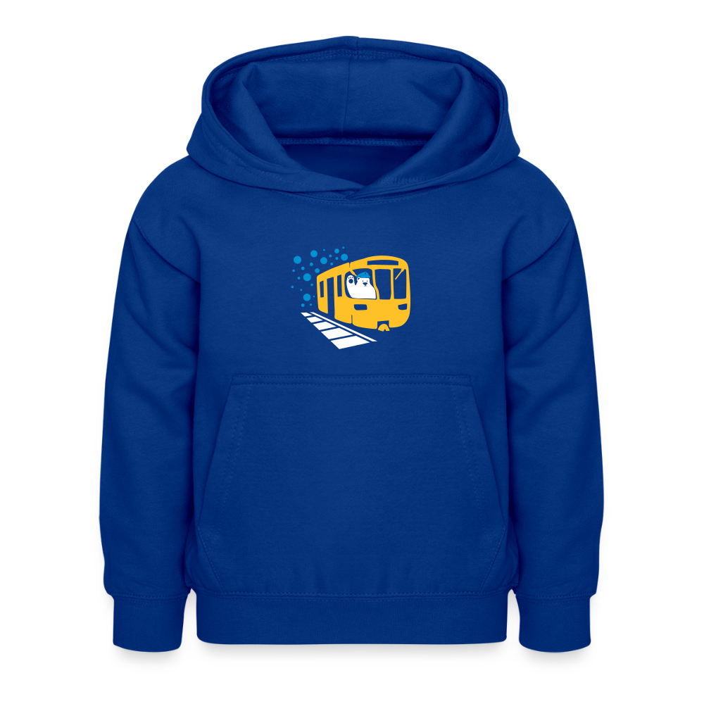 Bär in U-Bahn Kommt - Kinder Hoodie - Royalblau