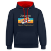Tiergarten Hippest Neighborhood - Kontrast Hoodie - Navy/Rot