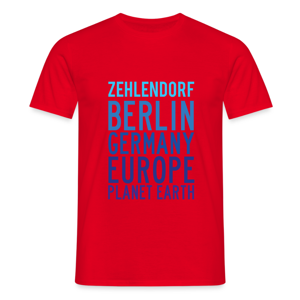 Zehlendorf Planet Earth - Männer Premium T-Shirt - Rot