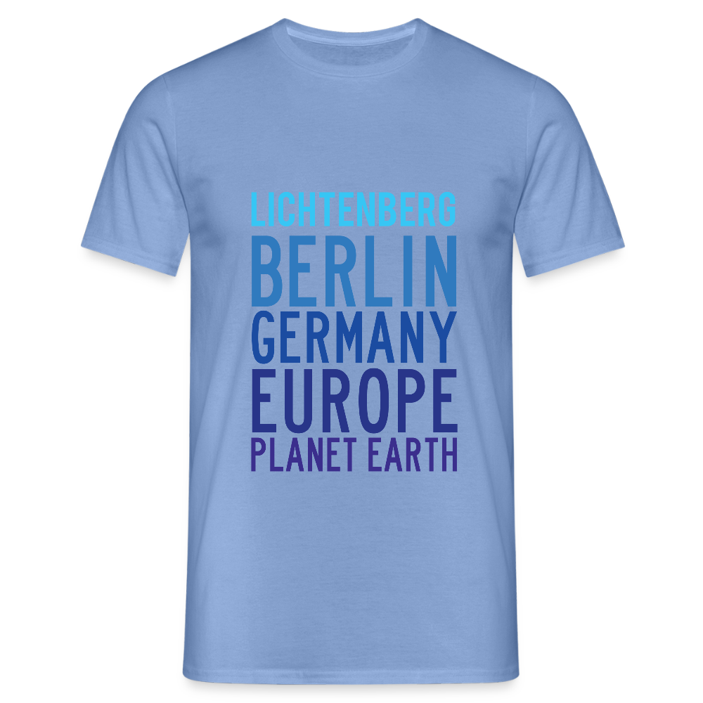 Lichtenberg Planet Earth - Männer Premium T-Shirt - carolina blue