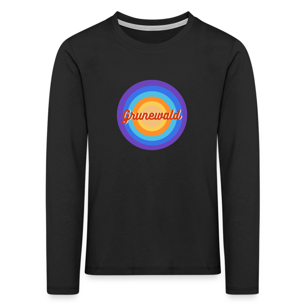 Grunewald Retro - Kinder Langarmshirt - Schwarz