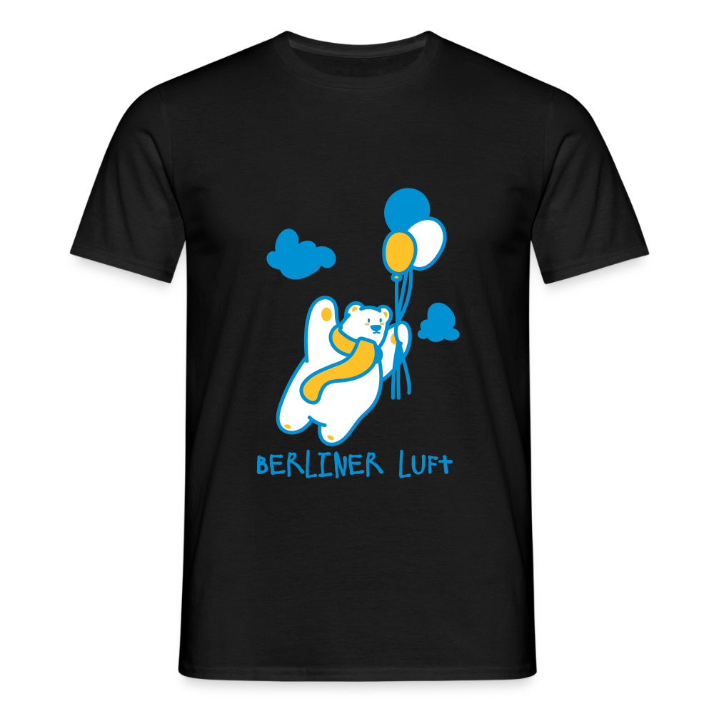 Der Bär fliegt - Männer Premium T-Shirt - Schwarz