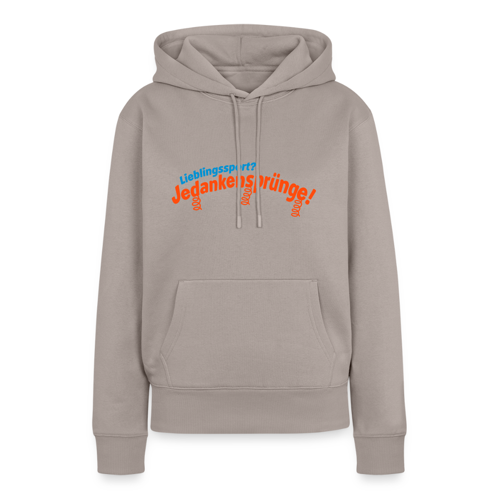 Lieblingssport? Jedankensprünge! - Frauen Premium Hoodie - Taupe