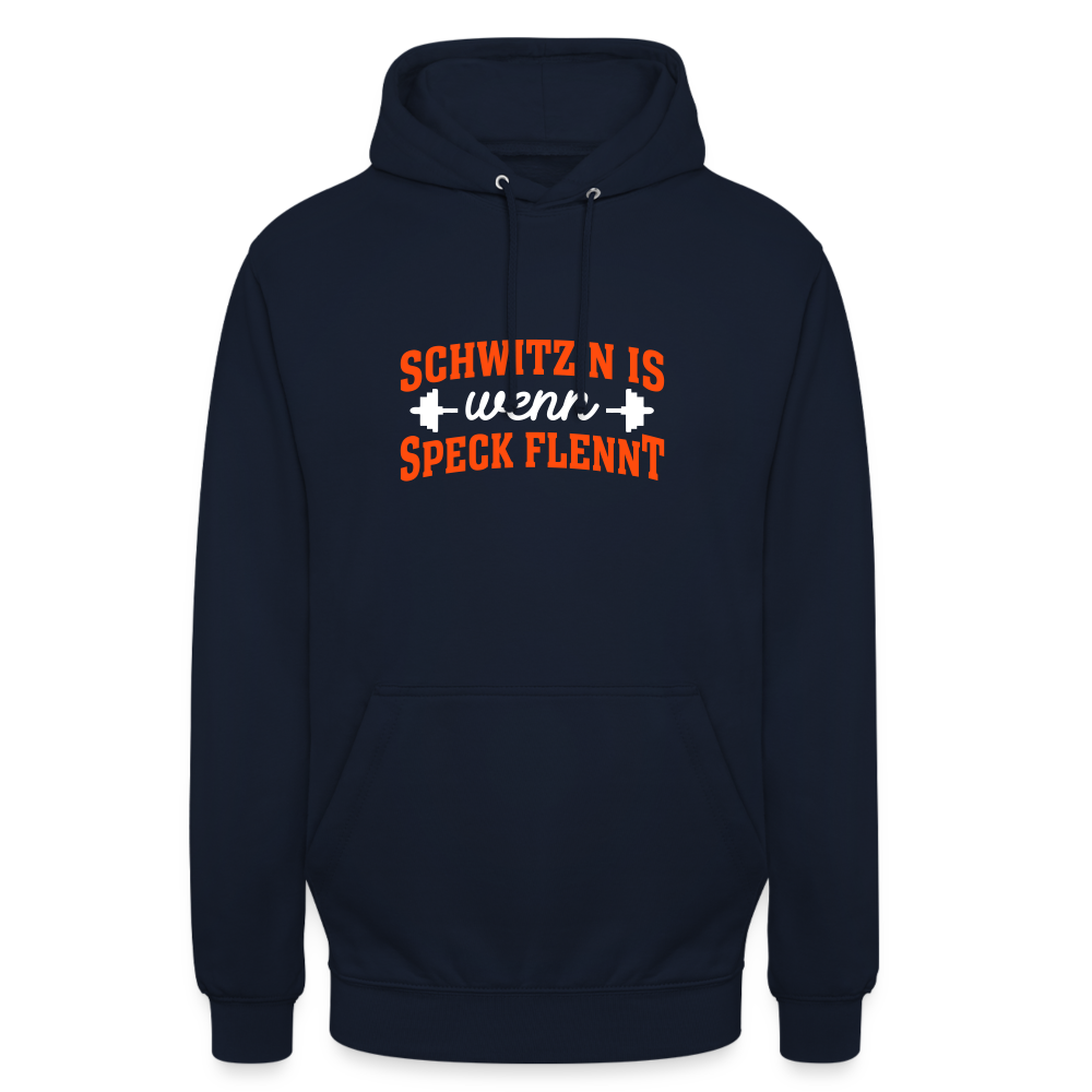 Schwitz'n is wenn Speck flennt - Unisex Hoodie - Navy