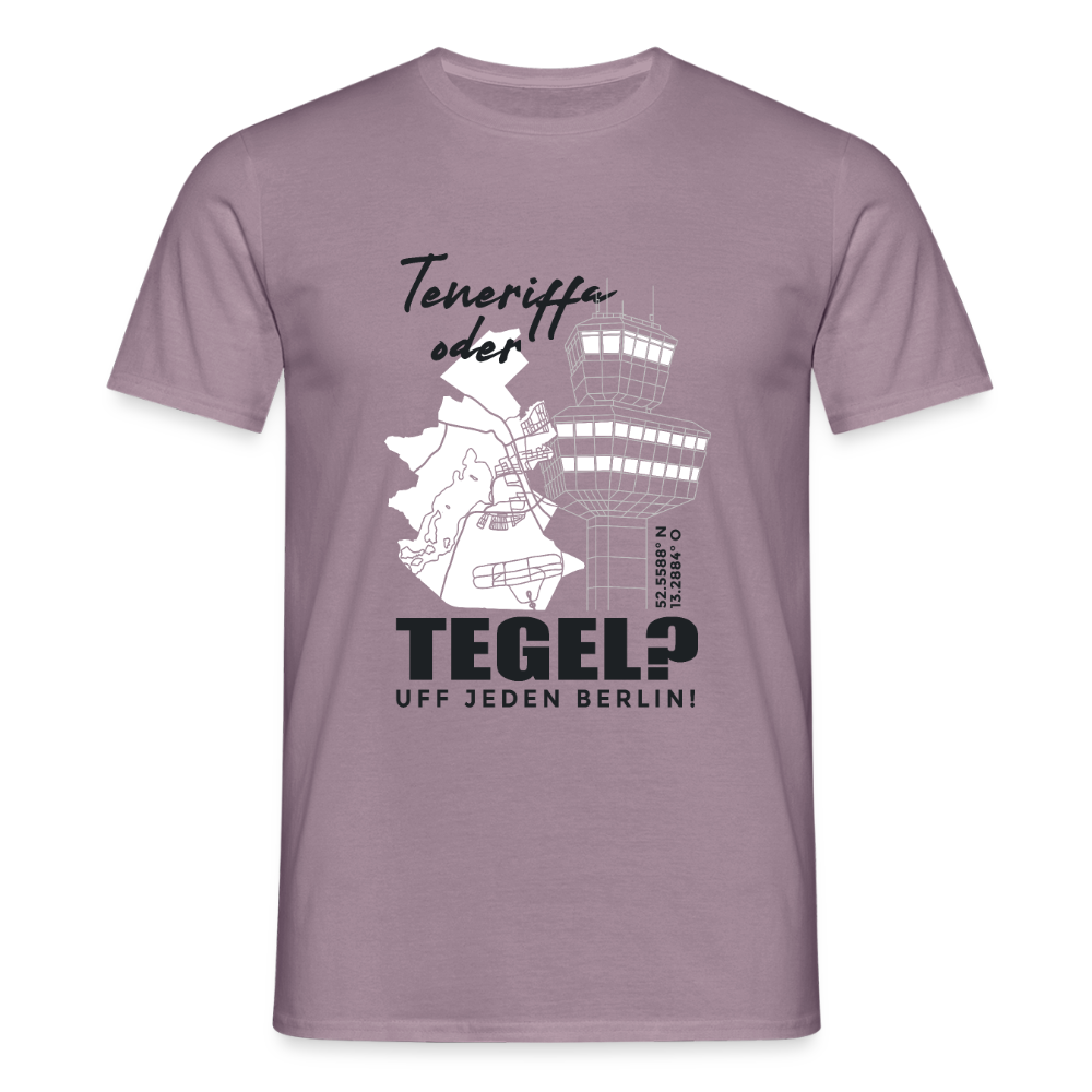 Teneriffa oder Tegel - Männer Premium T-Shirt - Lilagrau