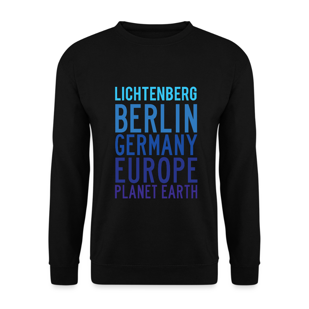 Lichtenberg Planet Earth - Unisex Pullover - Schwarz