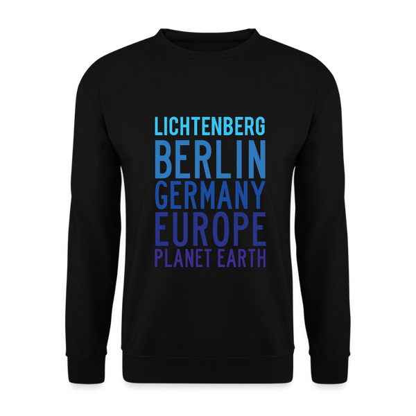 Lichtenberg Planet Earth - Unisex Pullover - Schwarz