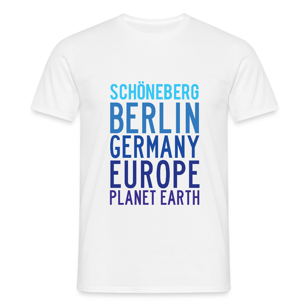 Schöneberg Planet Earth - Männer Premium T-Shirt - Weiß