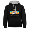 Tegel Hippest Neighborhood - Kontrast Hoodie - Schwarz/Grau meliert