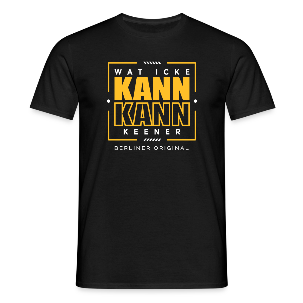Wat Icke Kann, Kann Keener - Männer Premium T-Shirt - Schwarz