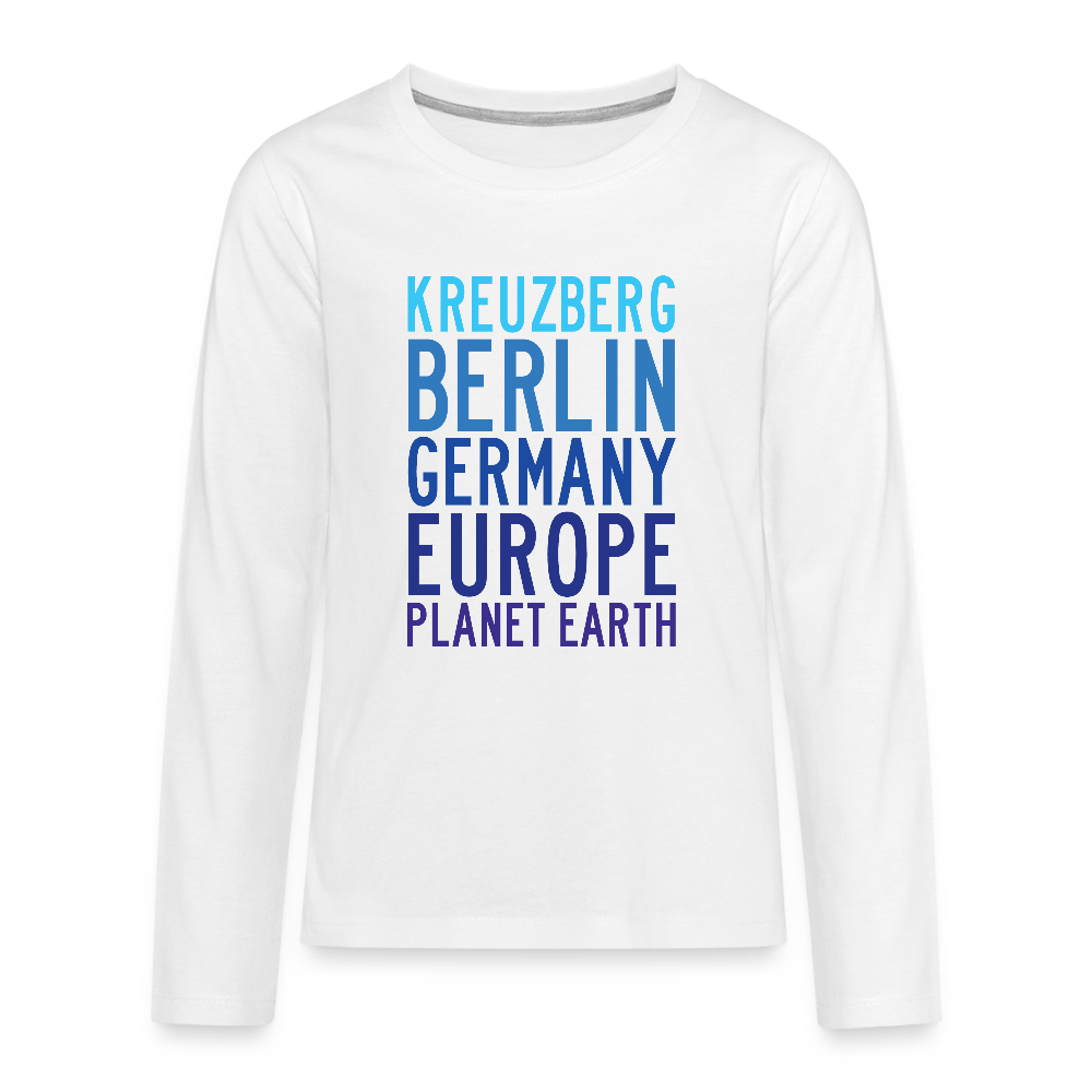 Kreuzberg - Planet Earth - Teenager Langarmshirt - Weiß