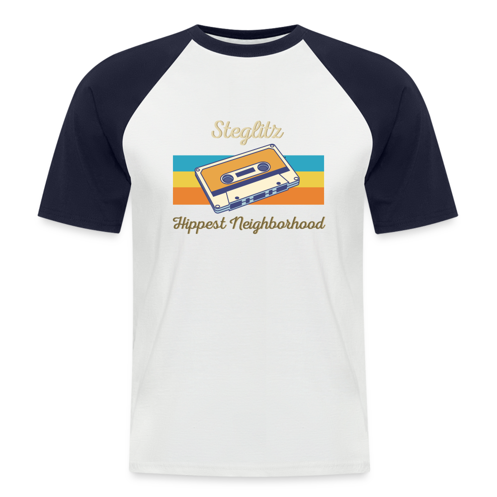 Steglitz Hippest Neighborhood - Männer Baseball T-Shirt - Weiß/Navy