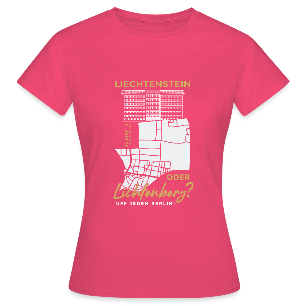 Liechtenstein oder Lichtenberg - Frauen Premium T-Shirt - Azalea