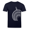Der Turm von unten - weiß - Unisex Bio T-Shirt - Navy