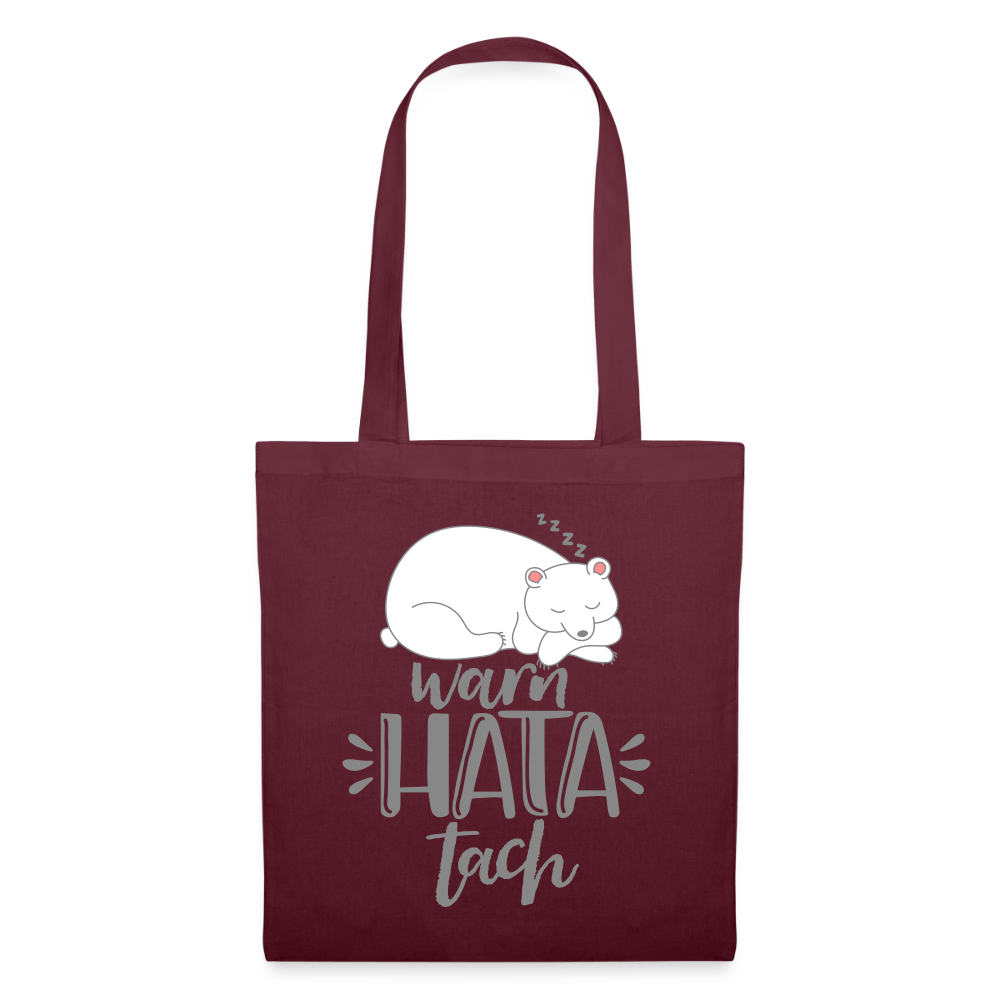 WarnHataTach - Stoffbeutel - Burgunderrot