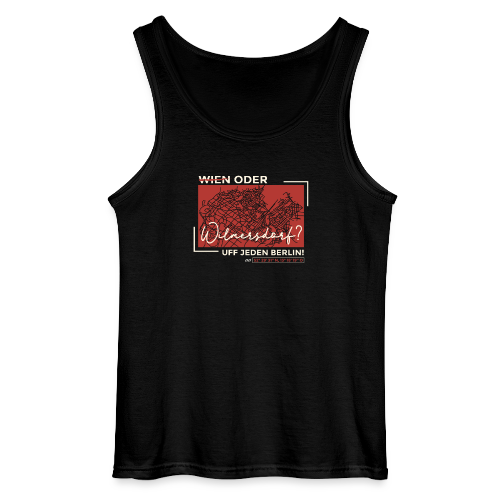 Wien Oder Wilmersdorf Uff Jeden Berlin - Männer Tank Top - Schwarz