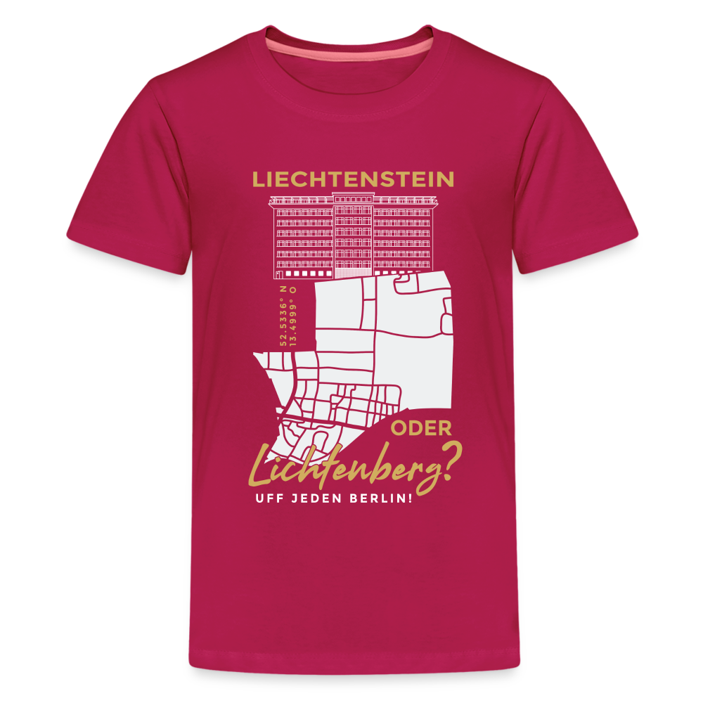 Liechtenstein oder Lichtenberg - Teenager Premium T-Shirt - dunkles Pink