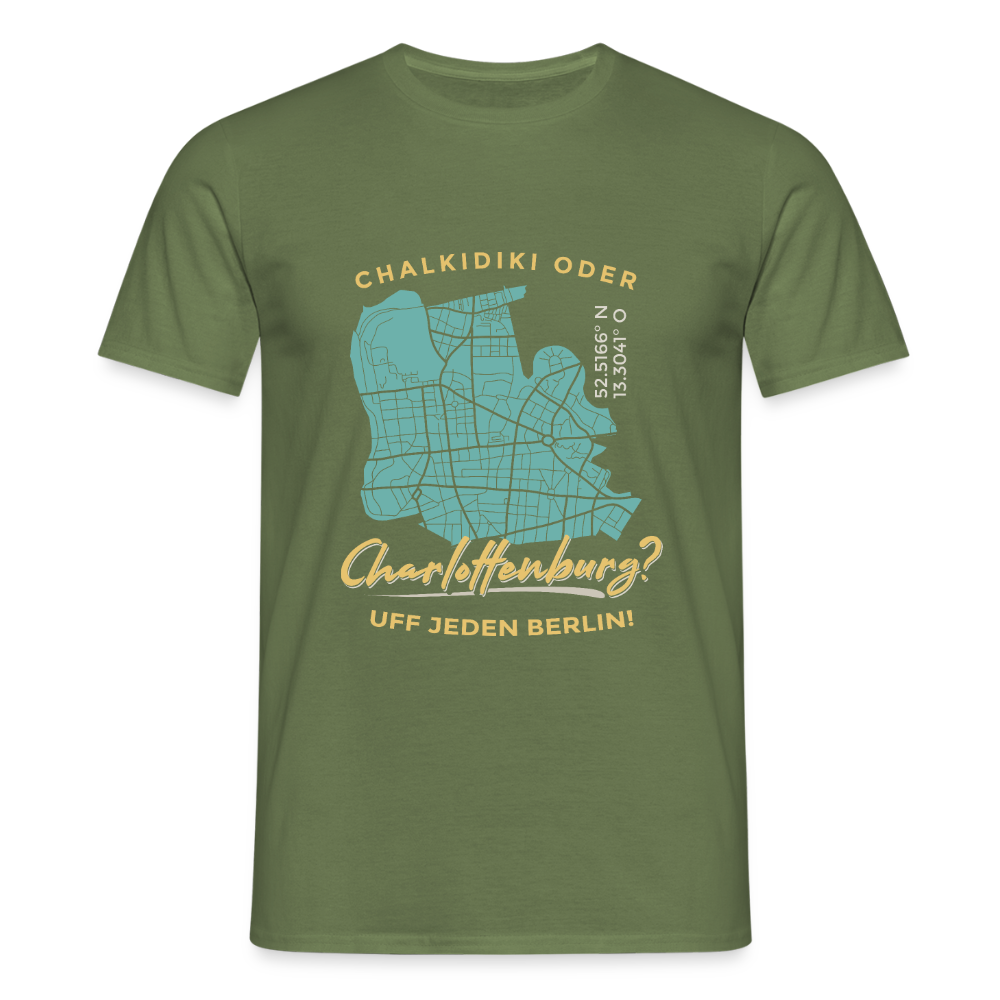 Chalkidiki oder Charlottenburg - Männer Premium T-Shirt - Militärgrün