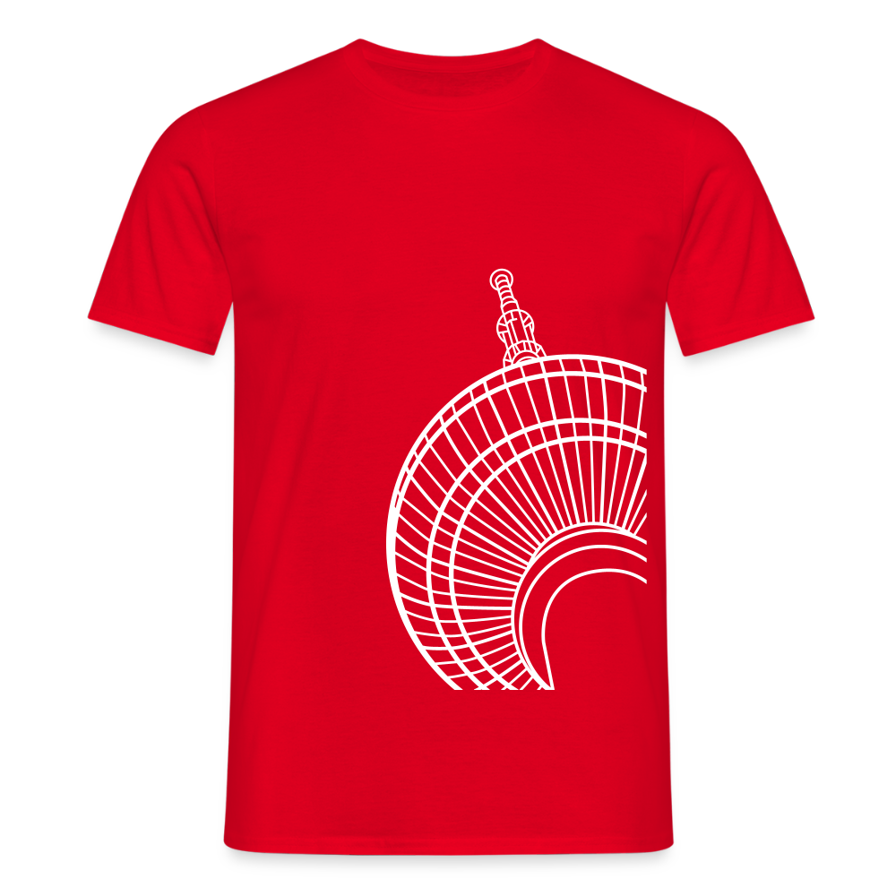 Der Turm von unten - weiß - Männer Premium T-Shirt - Rot