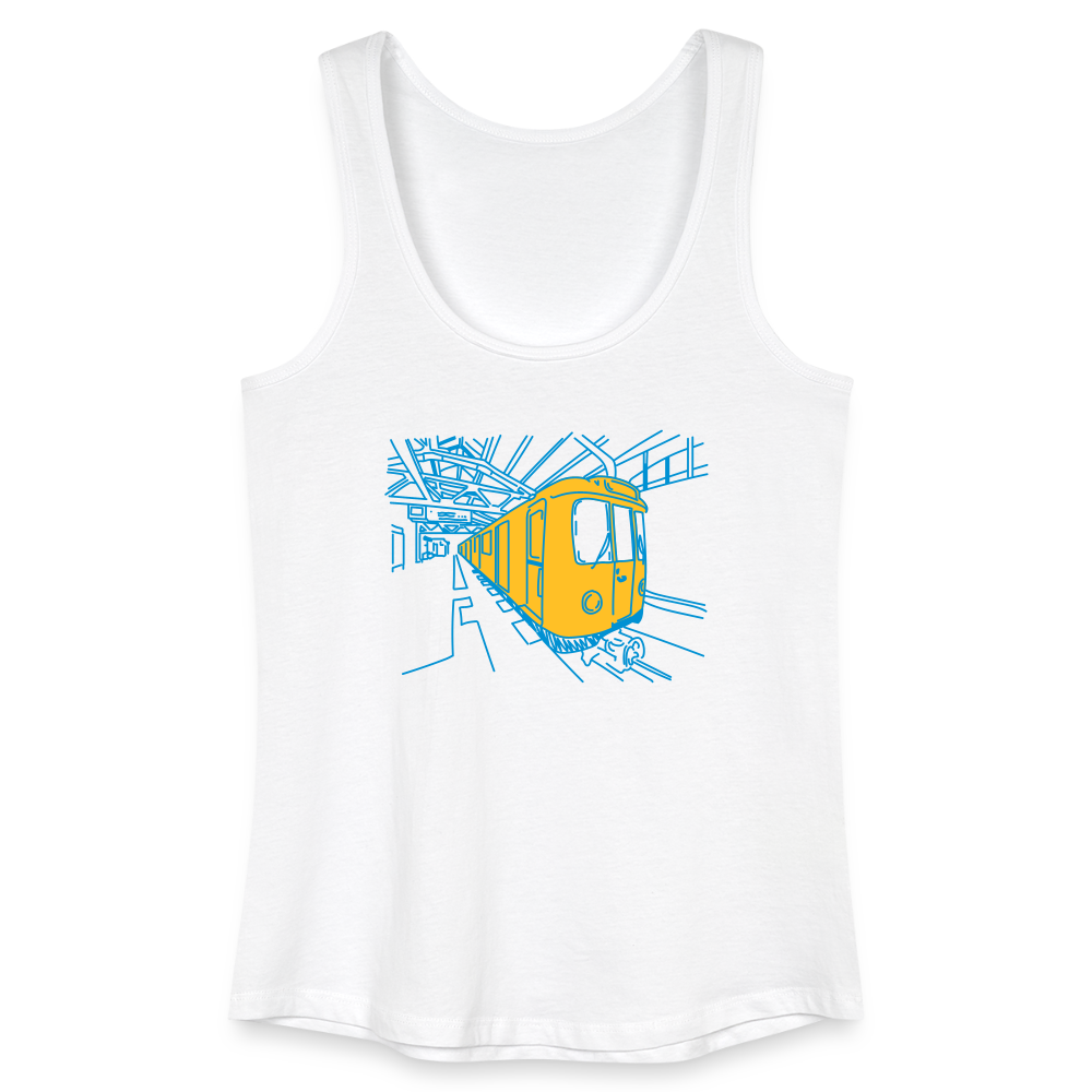 U-Bahn in Linien - Frauen Bio Tank Top - Weiß