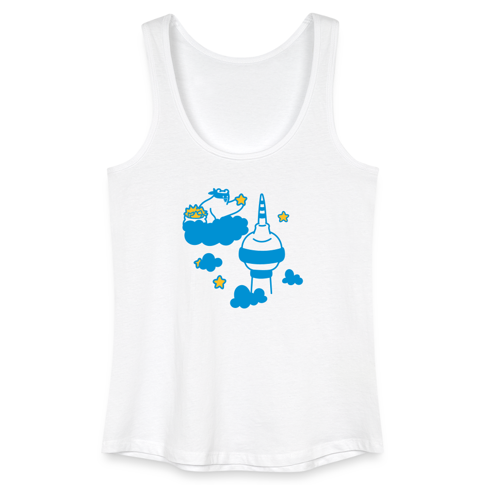 Berliner Bär bei Nacht - Frauen Bio Tank Top - Weiß