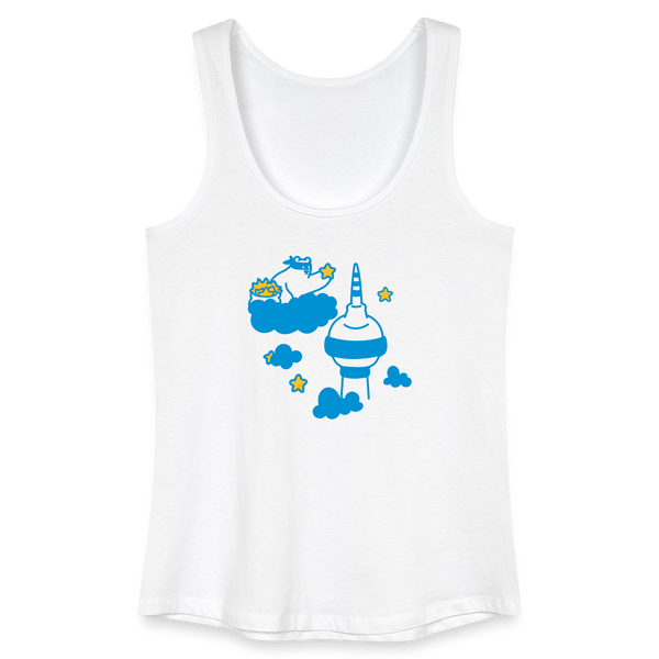 Berliner Bär bei Nacht - Frauen Bio Tank Top - Weiß