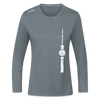 Fernsehturm Zick zack - Frauen Sport Langarmshirt - Grau