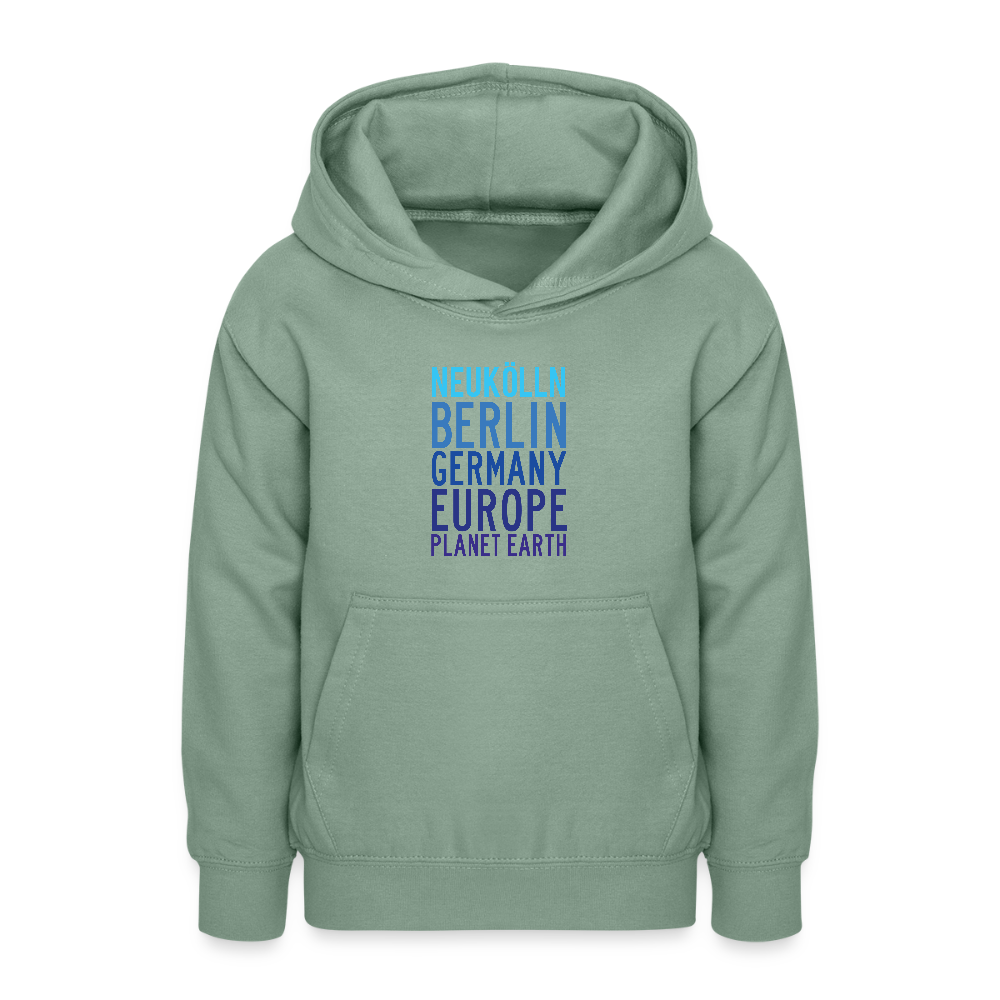 Neukölln Planet Earth - Teenager Hoodie - Graugrün