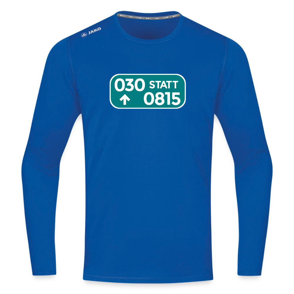 030 statt 0815 - Männer Sport Langamshirt - Royalblau