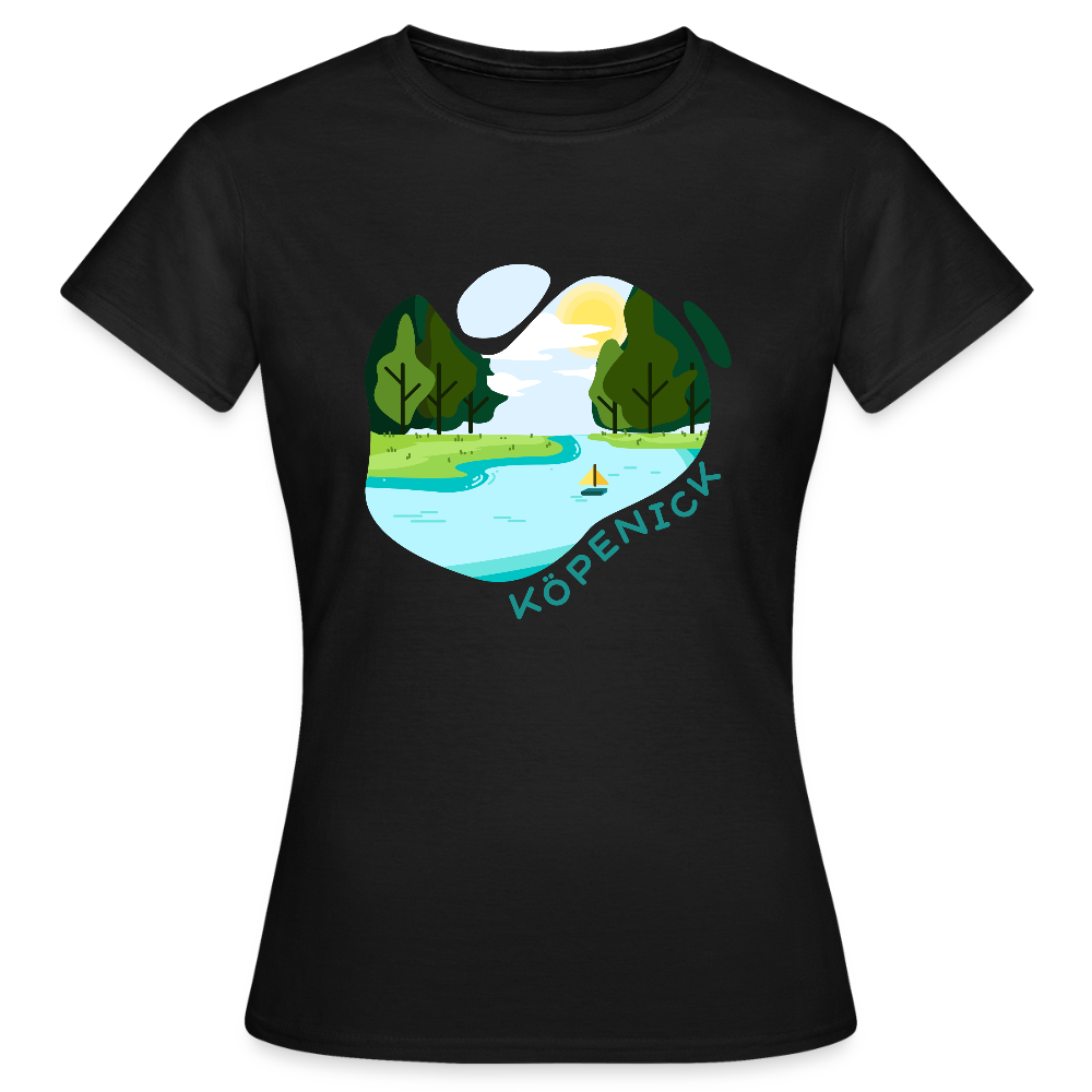 Köpenick am Wasser - Frauen Premium T-Shirt - Schwarz