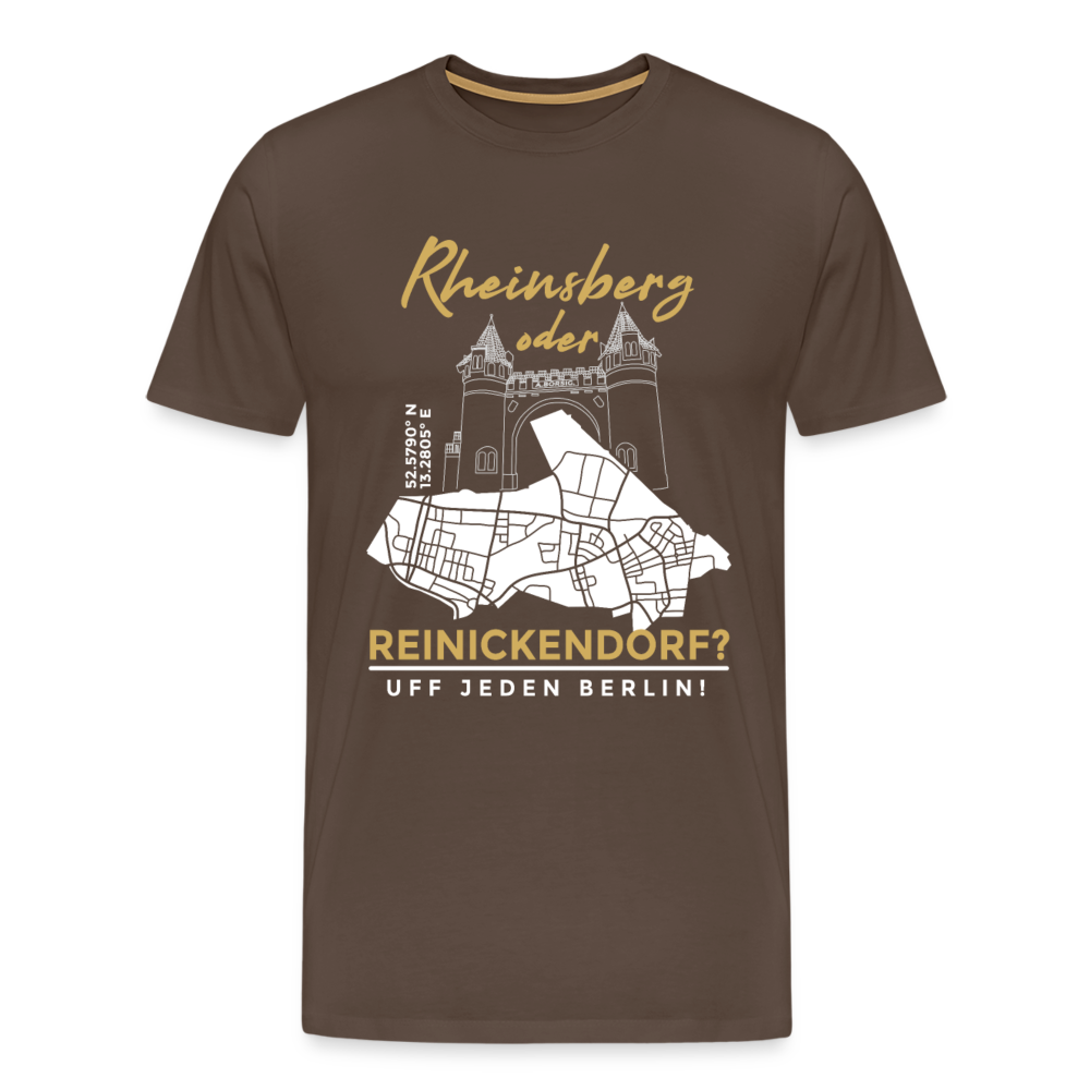 Rheinsberg Oder Reinickendorf - Männer Premium T-Shirt - Edelbraun