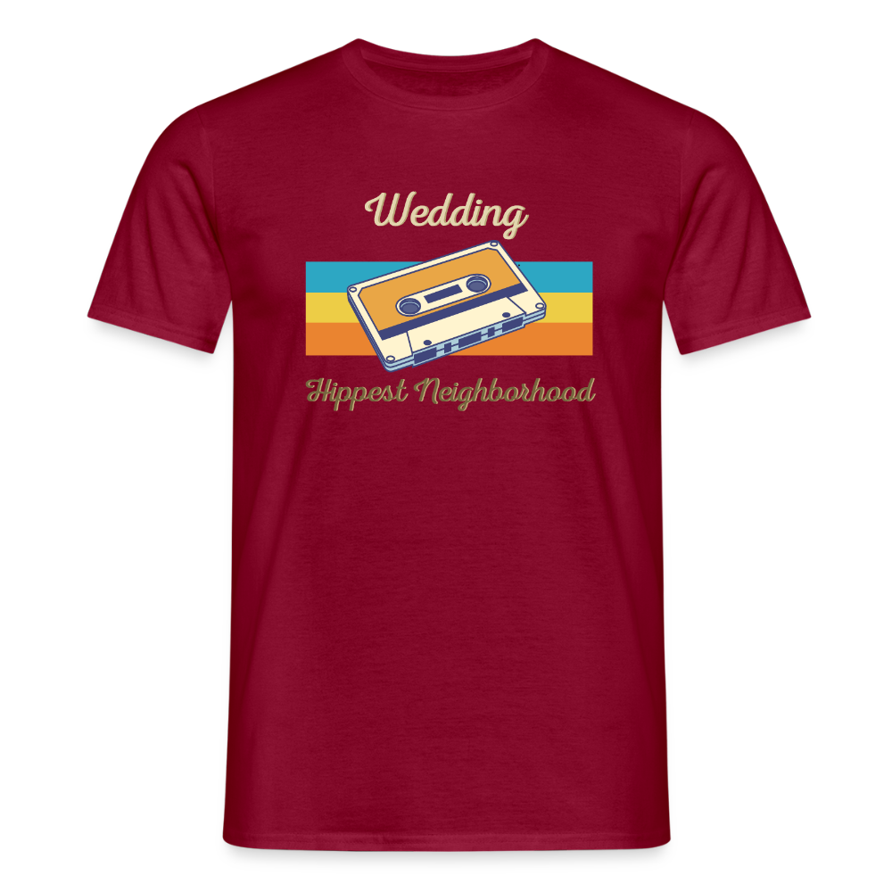 Wedding Hippest Neighborhood - Männer Premium T-Shirt - Ziegelrot