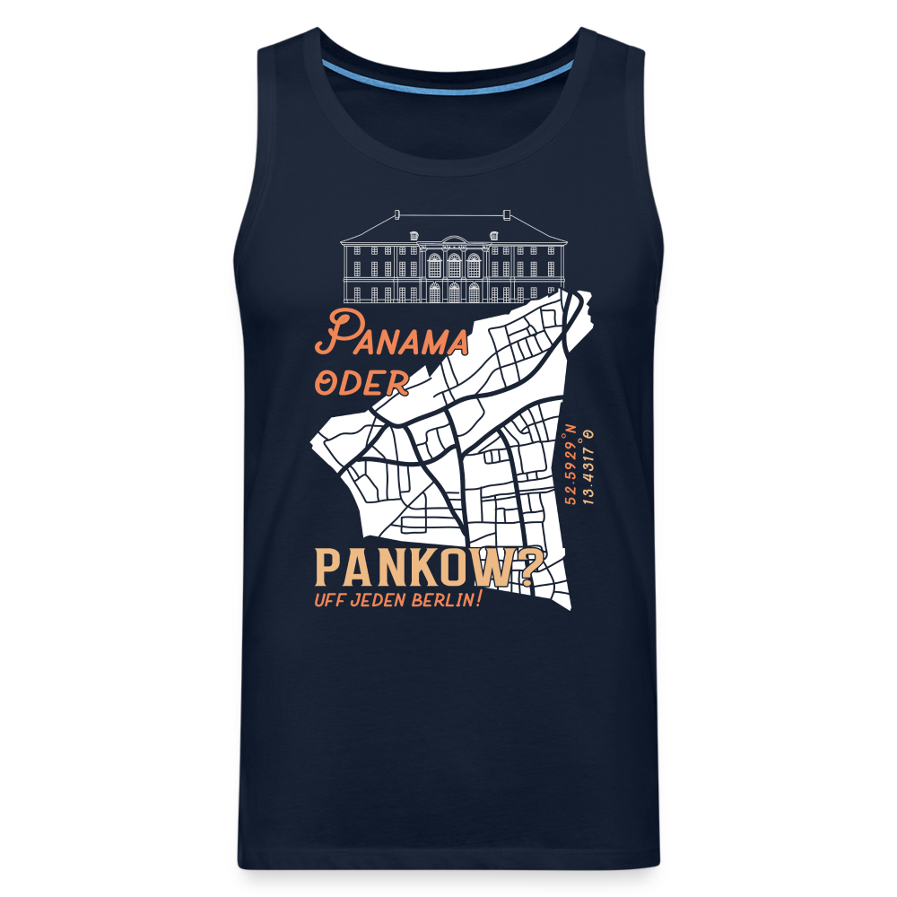 Panama oder Pankow - Männer Premium Tank Top - Navy