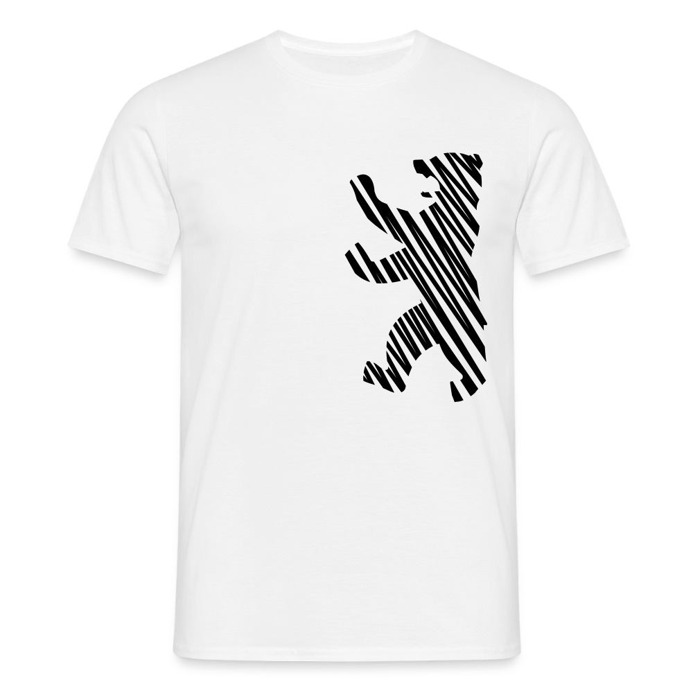 Berliner Bär im Netz - schwarz - Männer Premium T-Shirt - Weiß