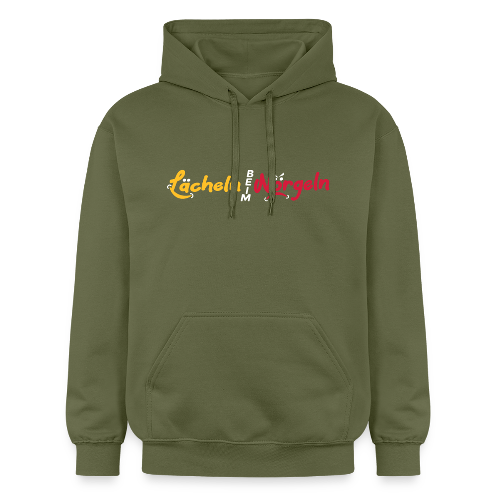 Lächeln beim Nörgeln - Hoodie - Militärgrün