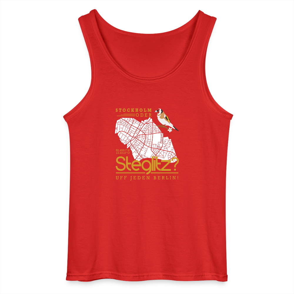 Stockholm oder Steglitz - Männer Tank Top - Rot
