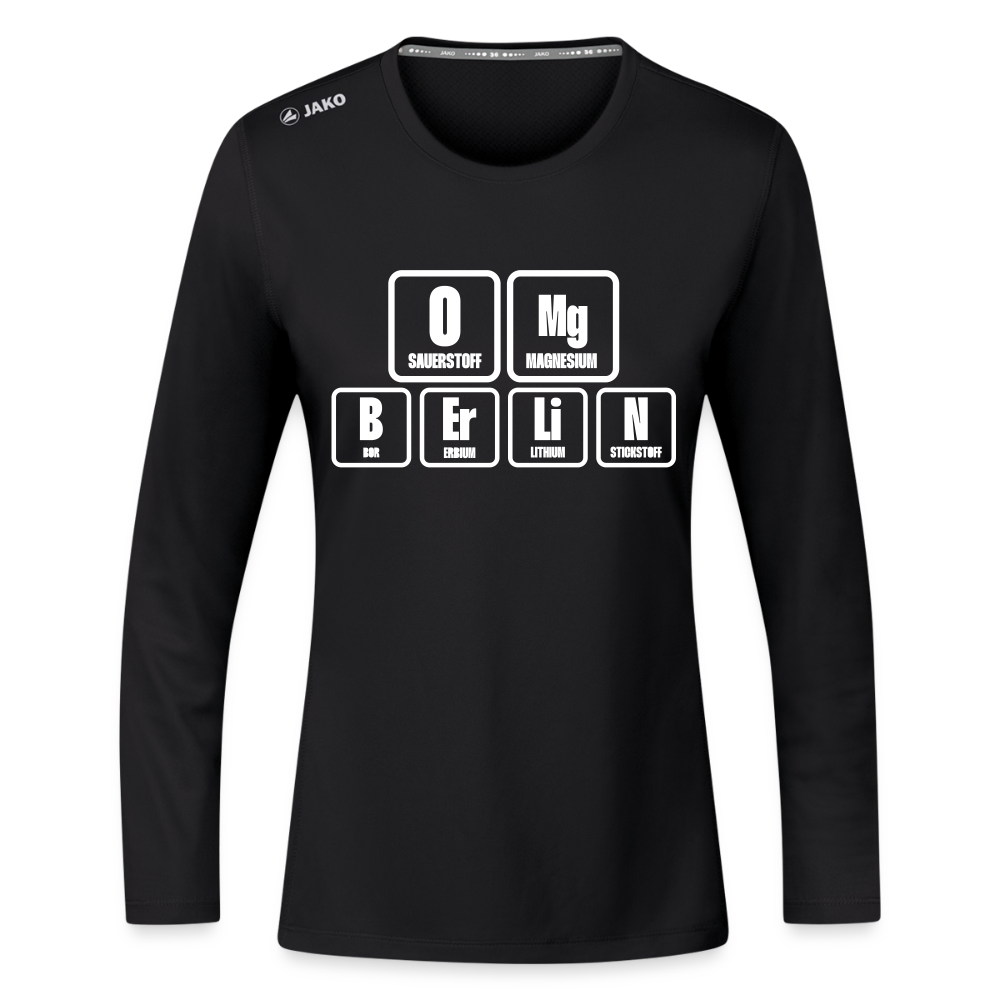 OMG Berlin - Frauen Sport Langarmshirt - Schwarz