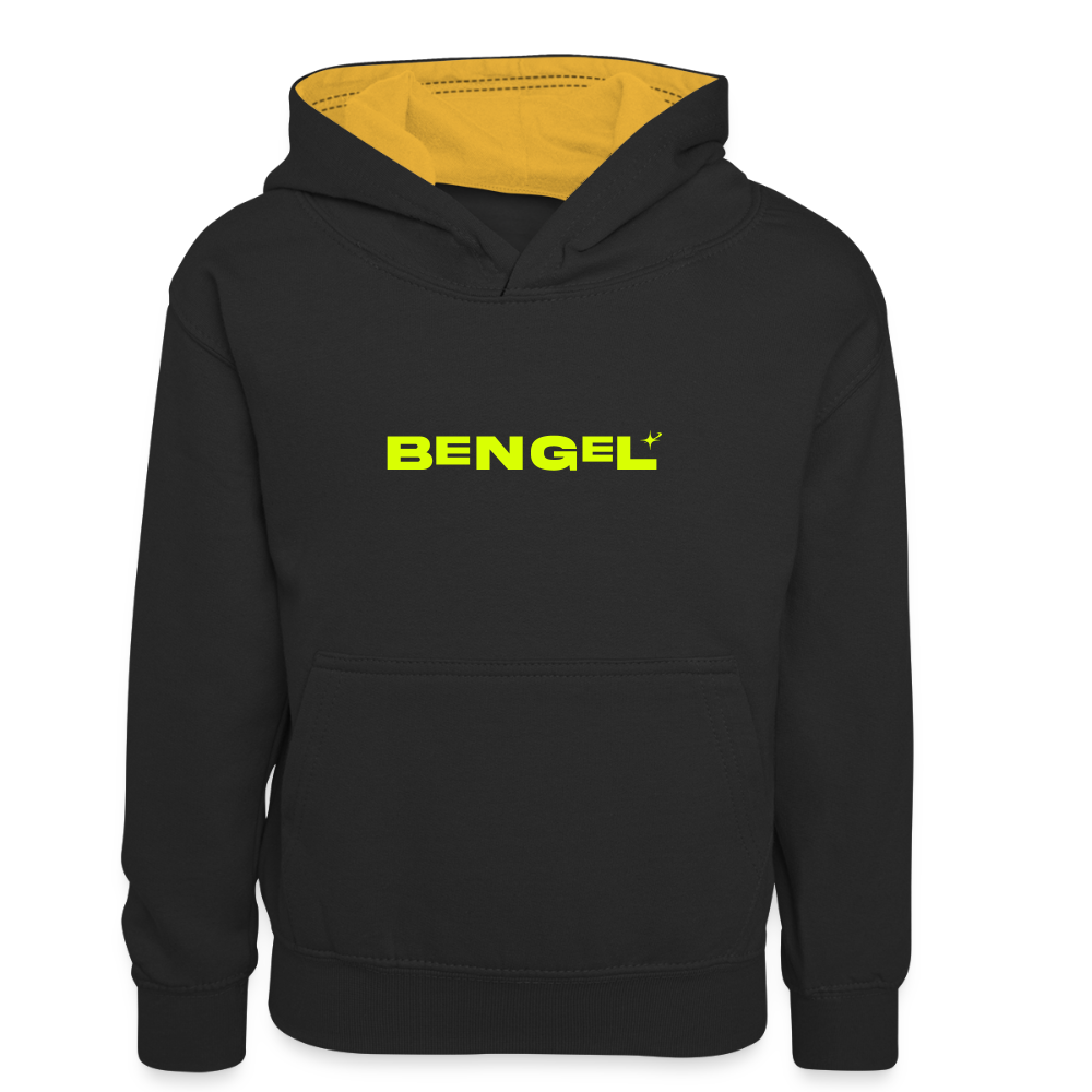 Bengel Berlin - Kinder Kontrast-Hoodie - Schwarz/Gold