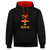 THF - Kontrast Hoodie - Schwarz/Rot