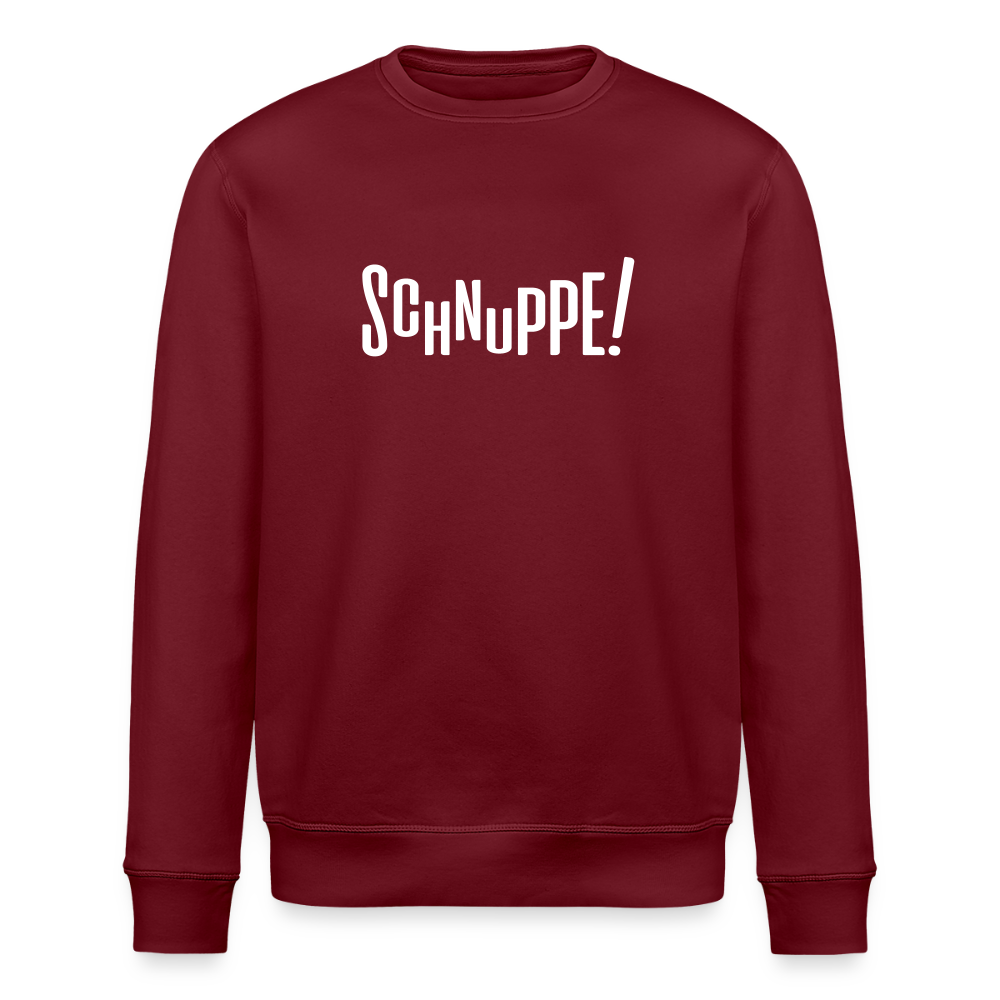 Schnuppe! - Unisex Bio Sweatshirt - Burgunderrot