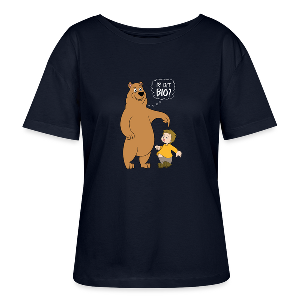 Is dit Bio? - Relaxed Rundhals Frauen Bio-T-Shirt - Navy