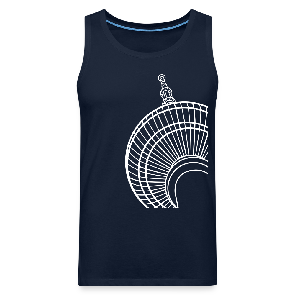 Der Turm von unten - weiß - Männer Premium Tank Top - Navy