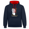 Scharbeutz oder Schöneberg - Kontrast Hoodie - Navy/Rot