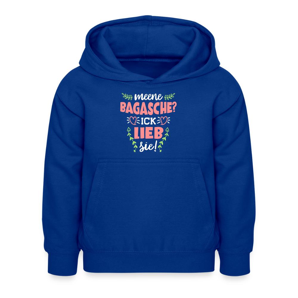 Meene Bagasche Ick Lieb Sie - Kinder Hoodie - Royalblau
