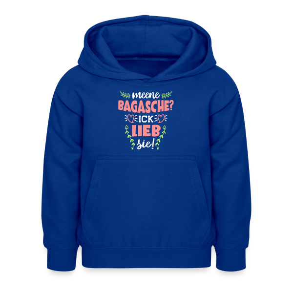 Meene Bagasche Ick Lieb Sie - Kinder Hoodie - Royalblau