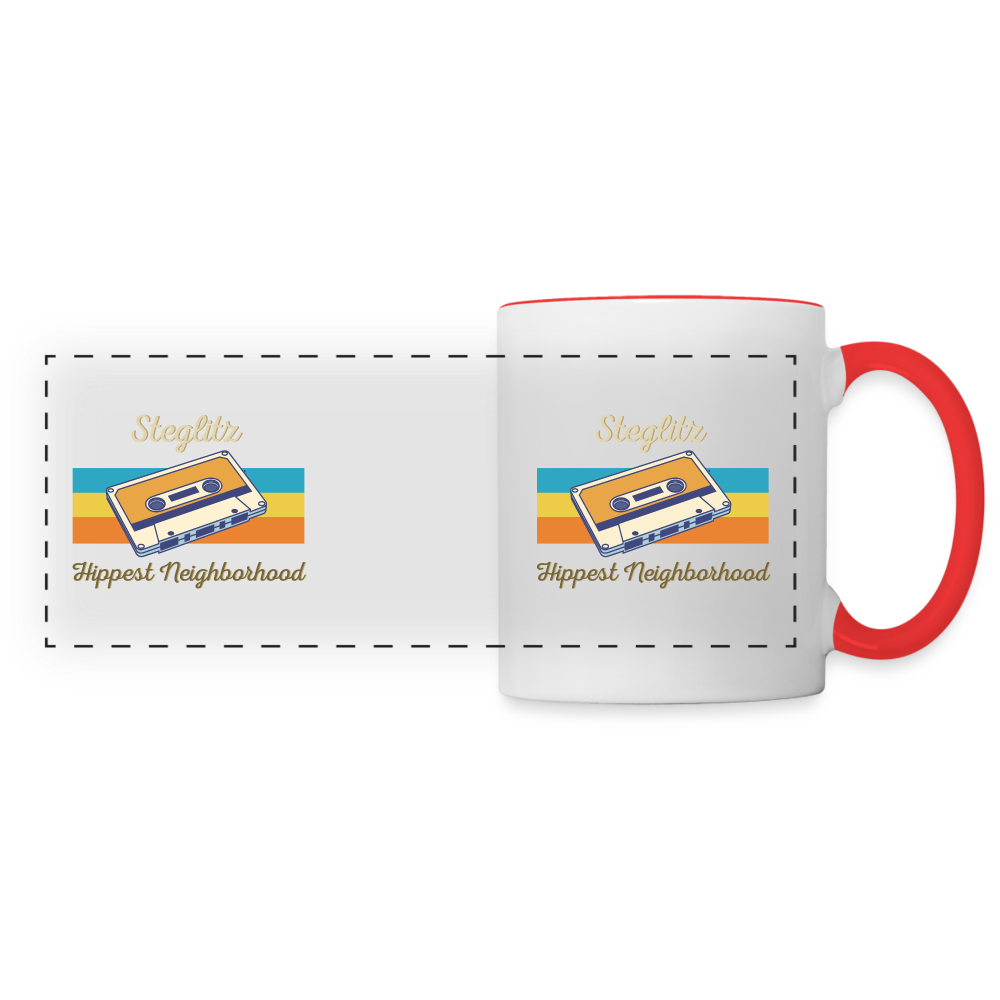 Steglitz Hippest Neighborhood - Tasse zweifarbig - Weiß/Rot