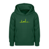Herzschlag für Fahrradfahrer - Teenager Hoodie - Flaschengrün